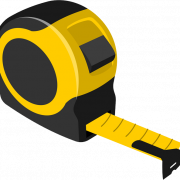 Imagen de PNG de cinta de medición amarilla
