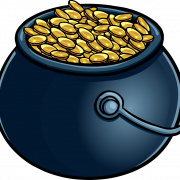Black Pot of Gold PNG Image