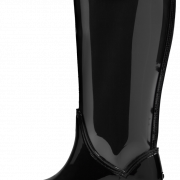 Black Rain Boots transparant