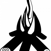 Silhouette Campfire Png HD Image