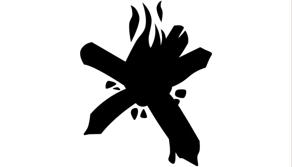 Campfire Silhouette PNG Image