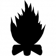 Campfire Silhouette PNG resmi