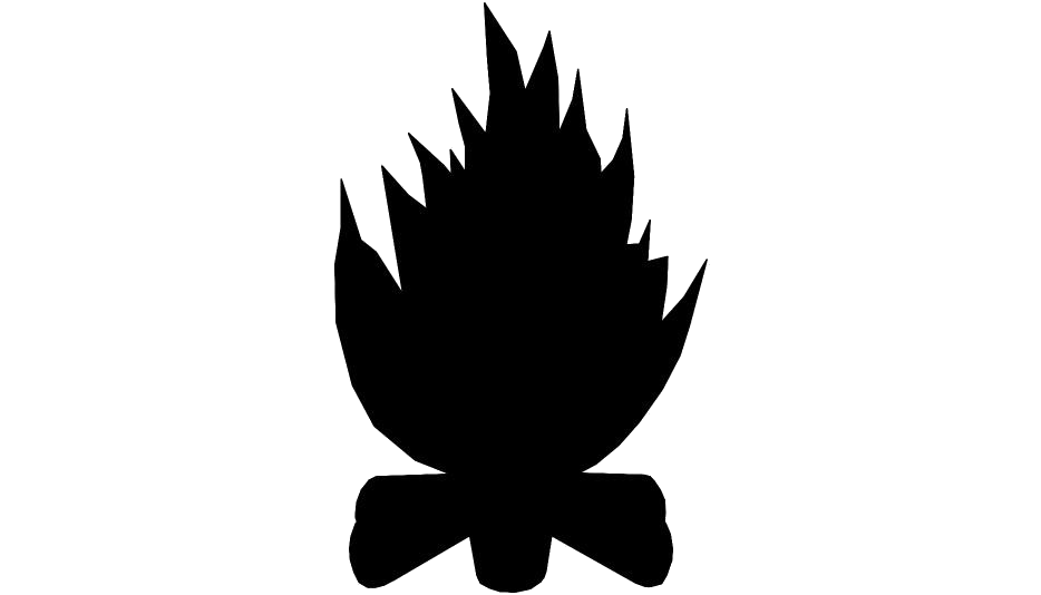 Campfire Silhouette PNG Photo
