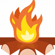 PNG de fundo vetorial de fogueira
