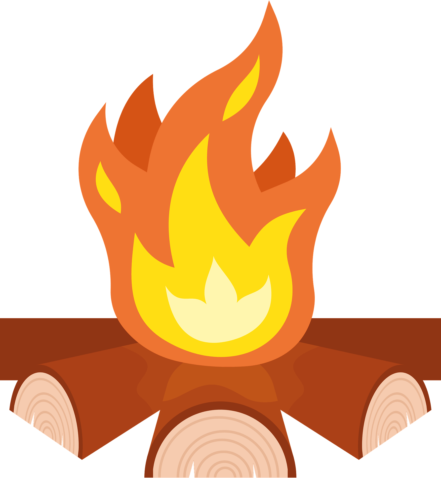 Campfire Vector Background PNG