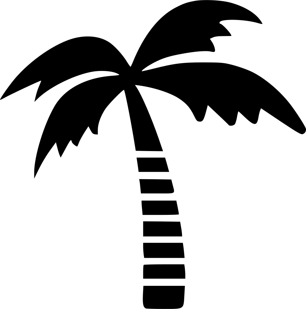 Coconut Tree Silhoutte PNG Free Download