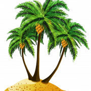 Vector de árbol de coco