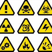 Danger Warning Circle Yellow Sign Radiation PNG High Quality Image