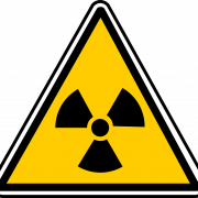 Danger Warning Circle Yellow Sign Radiation PNG Pic
