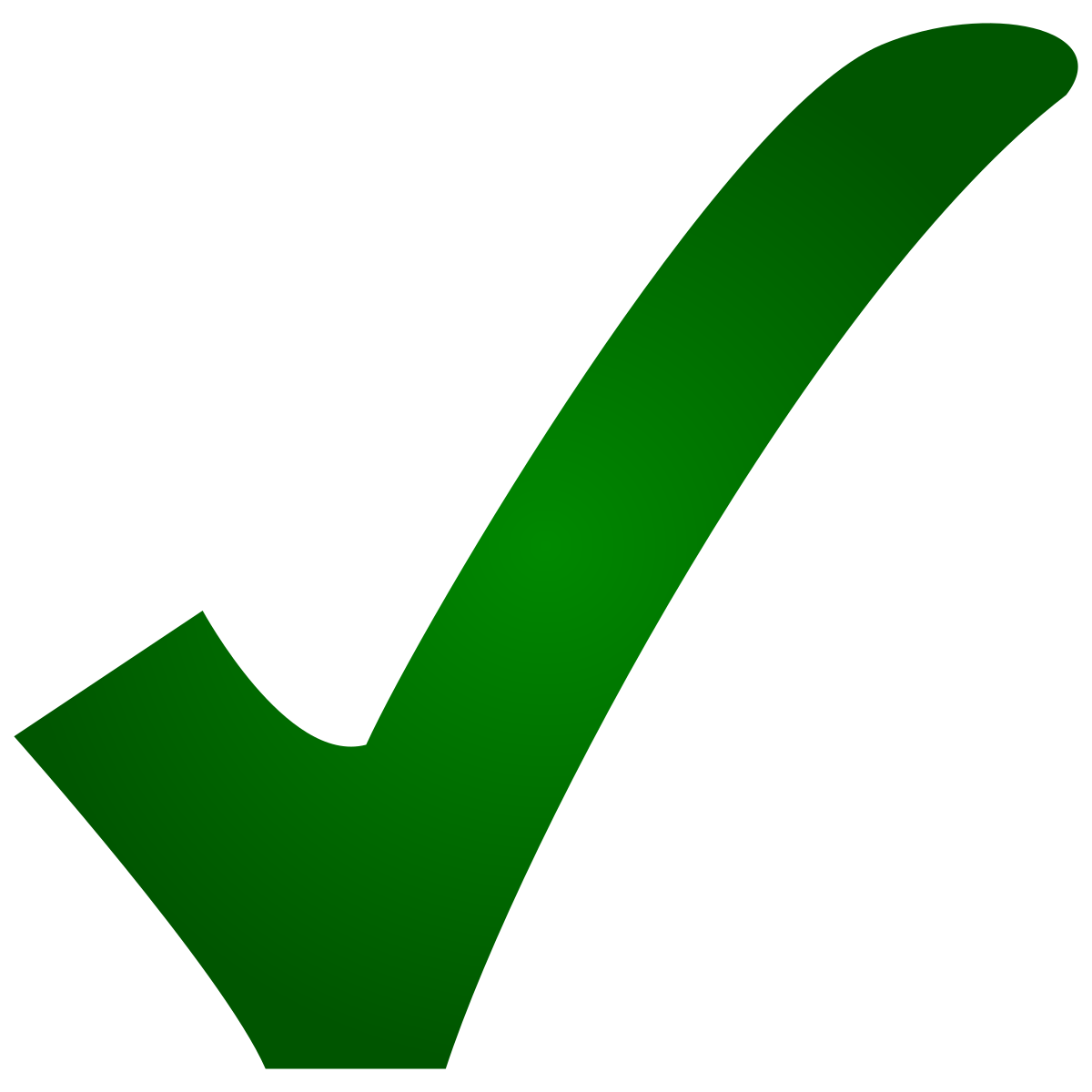 Green Tick Vector PNG File