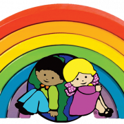 Kinderen regenboog