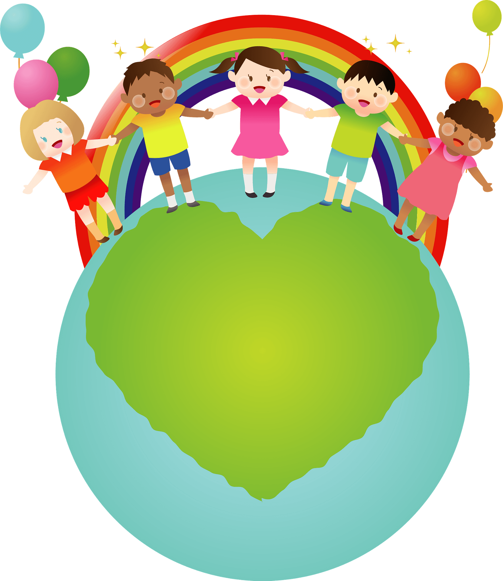 Kids Rainbow PNG Cutout