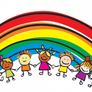 Kinder Regenbogen PNG Bild