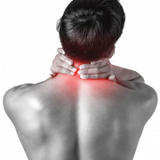 PNG trasparente del dolore al collo