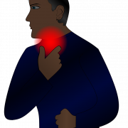 Immagine png vettoriale del dolore al collo