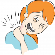 Neck Pain Vector PNG Pic