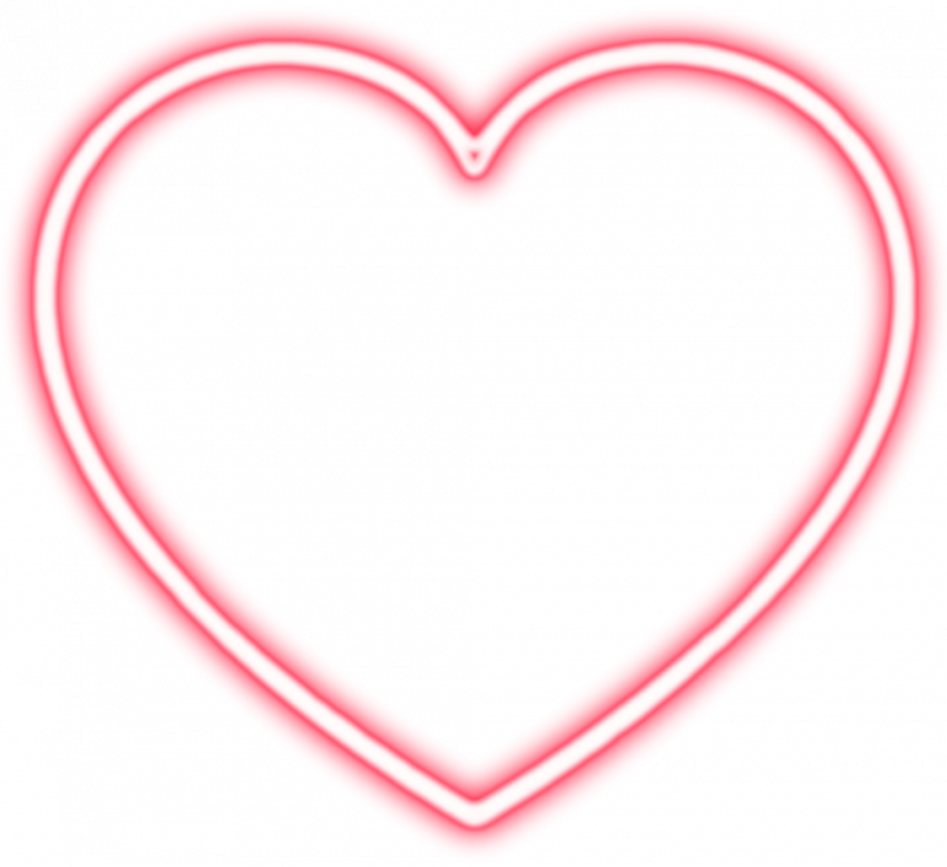Neon Heart PNG Free Download
