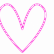 Neon Heart PNG Image