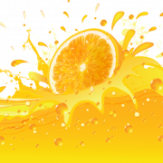 Sinaasappelsap Splash PNG -uitsparing