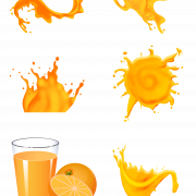 Orange Juice Splash PNG Image File