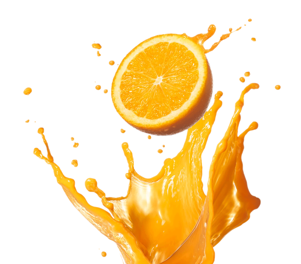 Orange Juice Splash PNG Photo