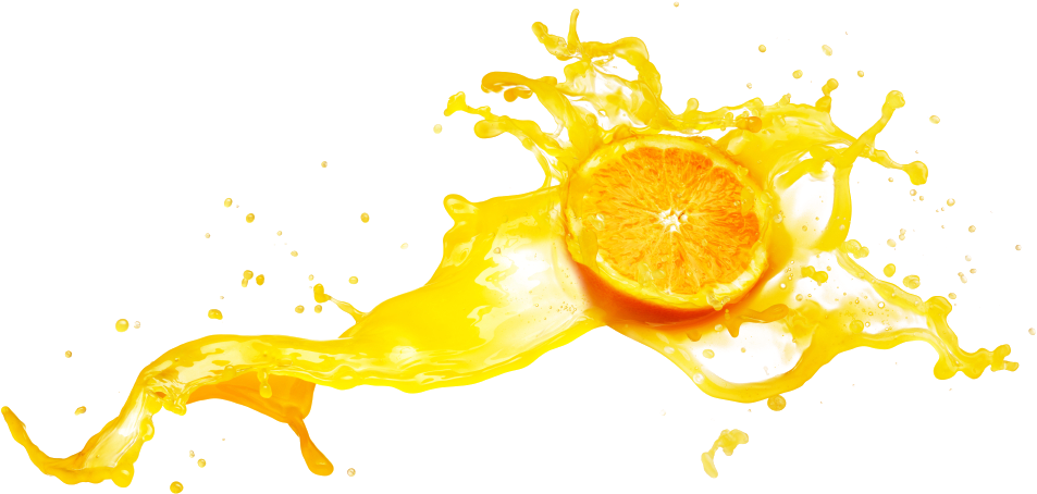 Orange Juice Splash Transparent