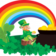 Pot of Gold Rainbow PNG Clipart
