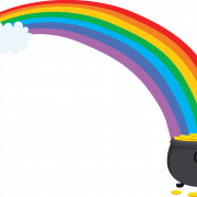 Pot of Gold Rainbow PNG Free Image