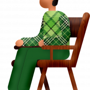Sitting Man Chair PNG Image