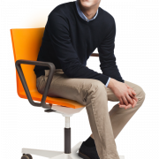 Sitting Man Chair PNG Picture
