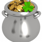 St. Patricks Pot of Gold PNG Picture