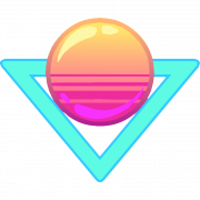 Synthwave PNG -achtergrond