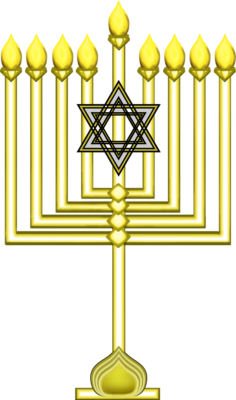The Hanukkah Menorah Jewish PNG Clipart