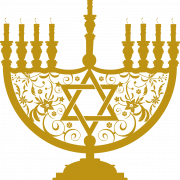 Il download gratuito di Hanukkah Menorah PNG ebraico