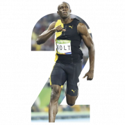 ภาพโปร่งใสของ Usain Bolt