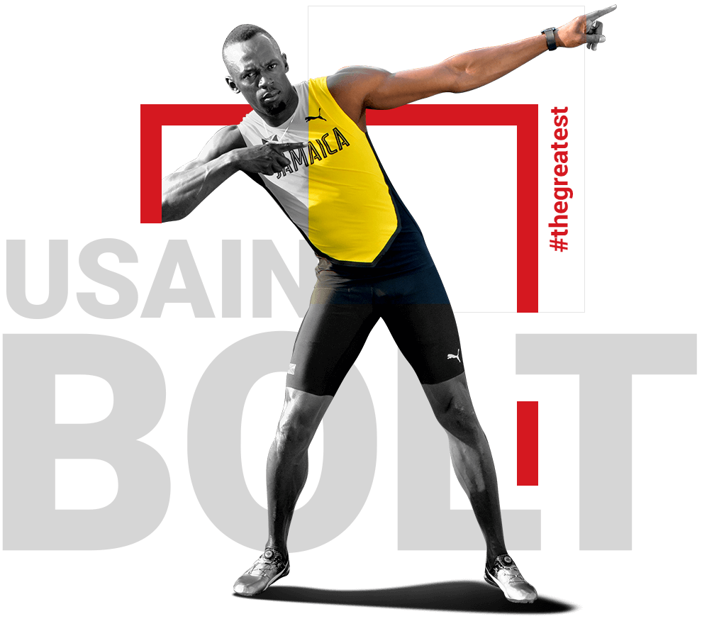 ภาพโปร่งใสของ Usain Bolt