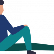 Vector Sitting Man PNG