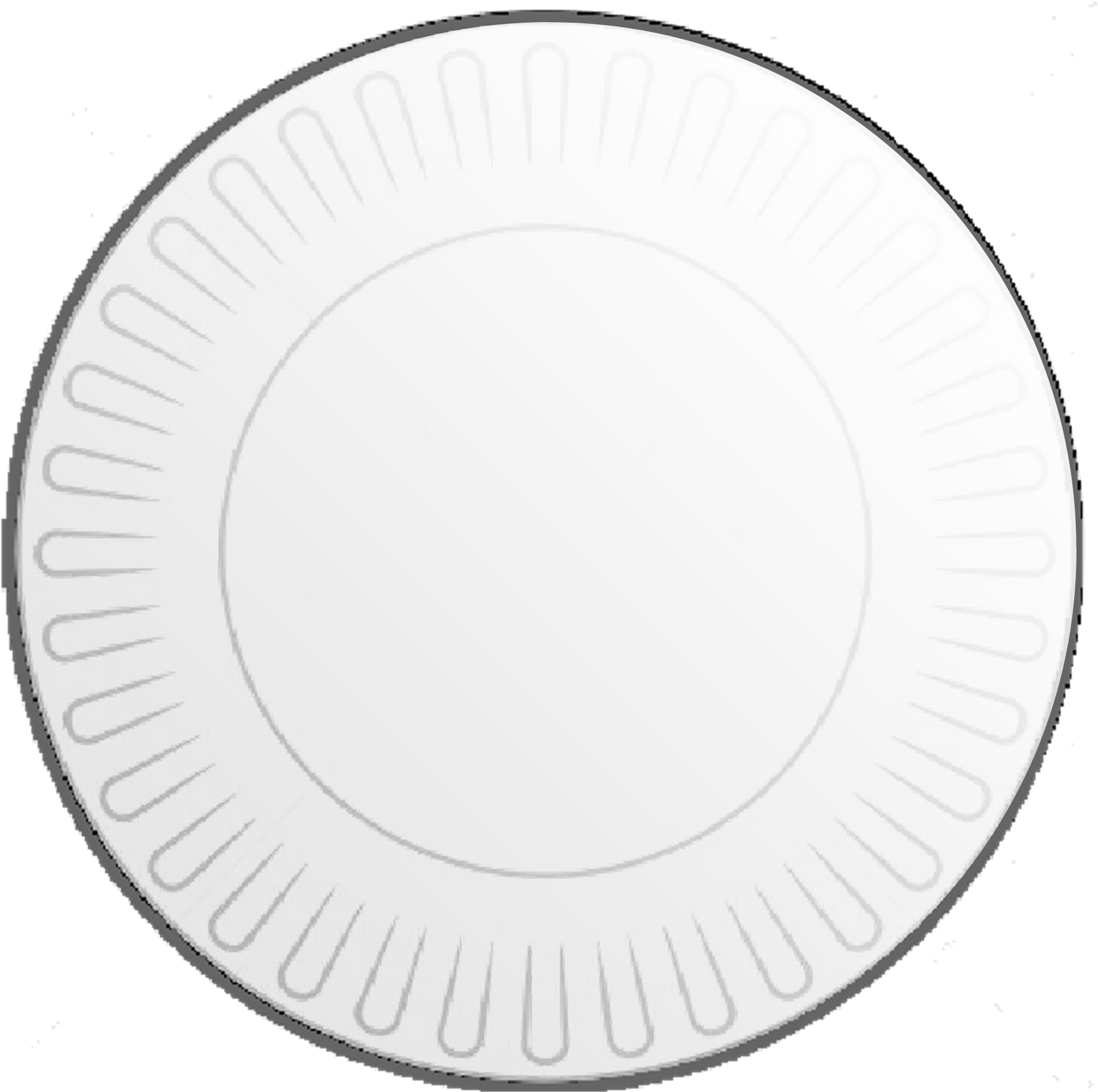 White Plate Background PNG