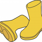 รองเท้าฝนสีเหลือง png