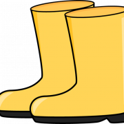 Sepatu bot hujan kuning png clipart