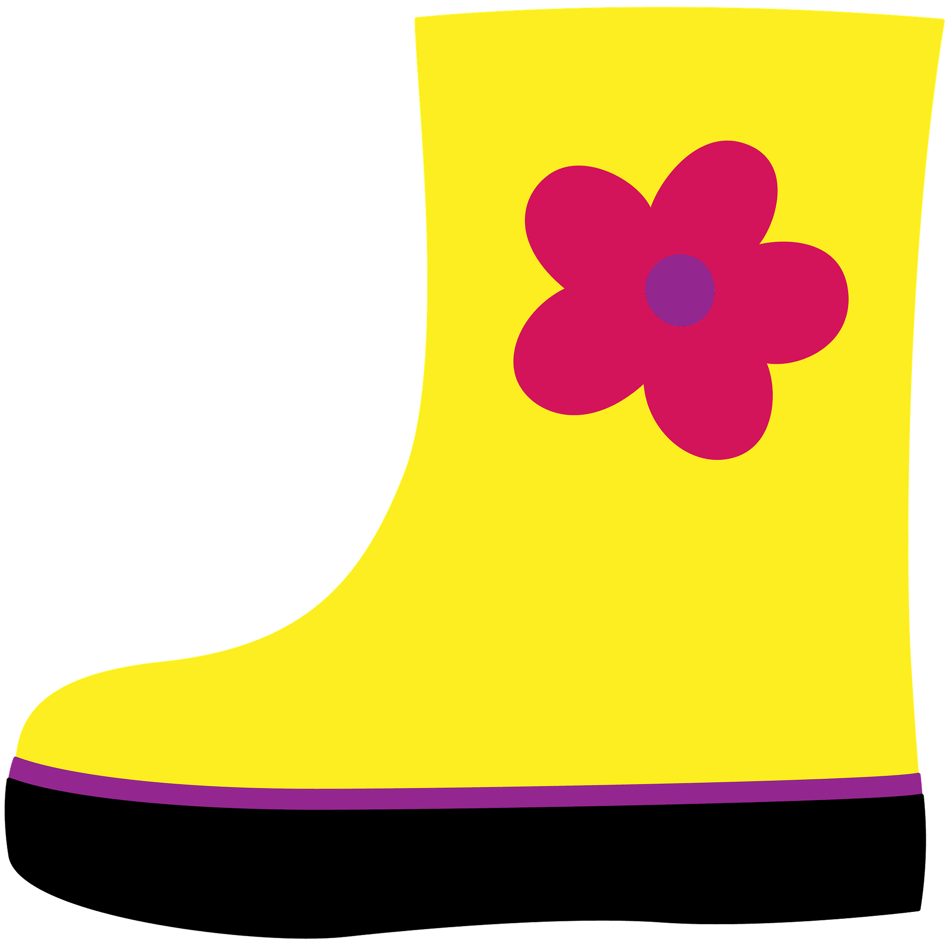 Yellow Rain Boots PNG Free Image