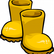 Yellow Rain Boots Transparent