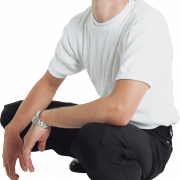 Young Sitting Man PNG
