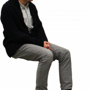 Young Sitting Man PNG Clipart
