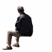 Young Sitting Man PNG Download Image